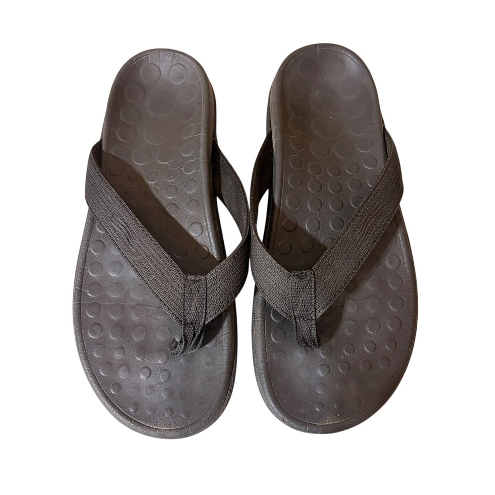 Vionic Unisex Wave Flip Flop Orthopedic Sandal M10/W12 Black Beach Casual (Read)